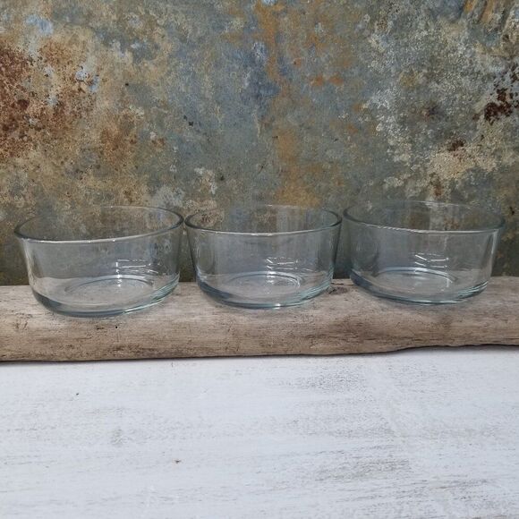 Anchor Hocking Set of 3 Microwave Safe Clear Bowls 2 cup size - Picture 2 of 9